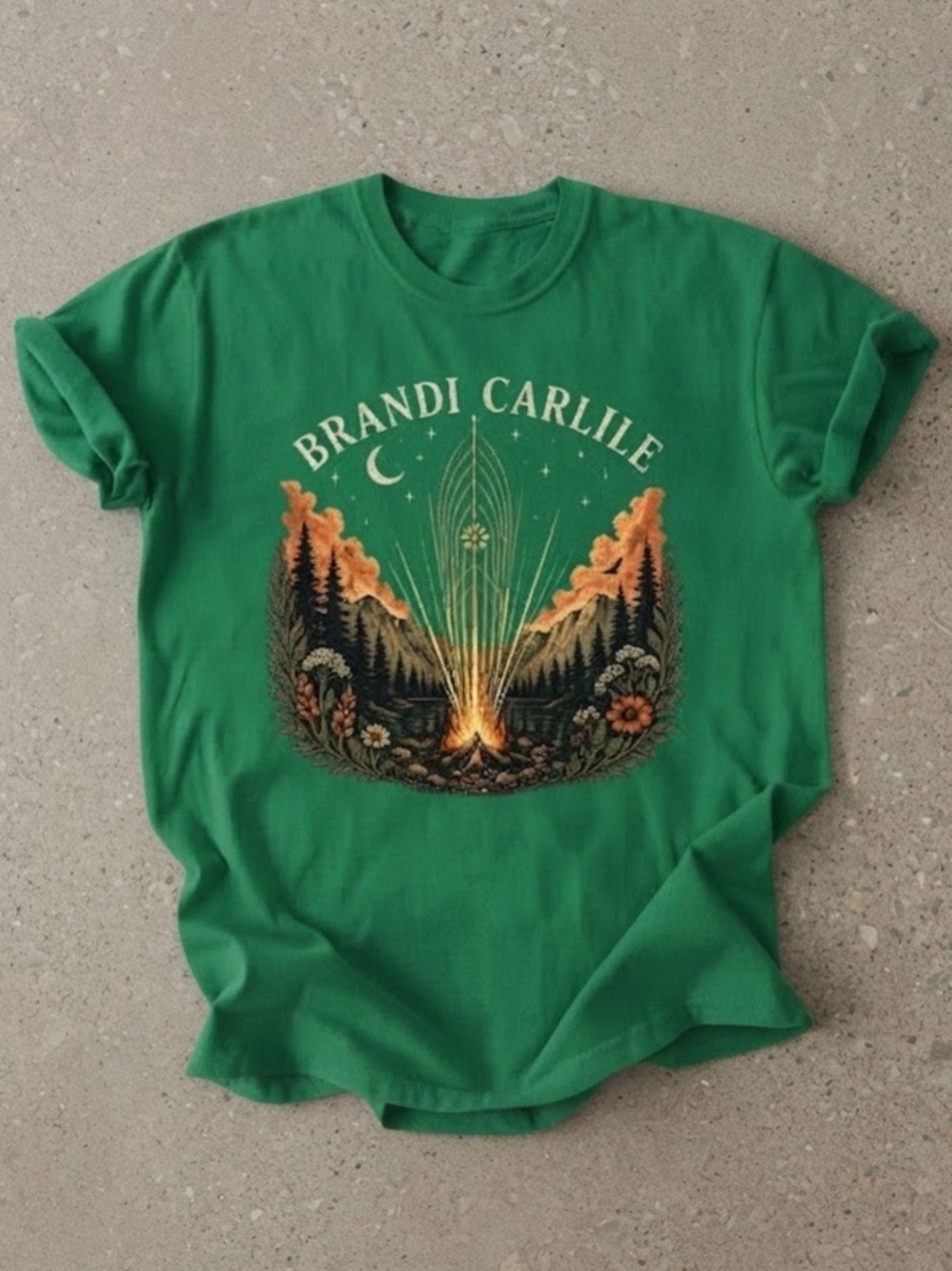 Brandi Carlile Forest Mountain Bonfire Gildan T-Shirt